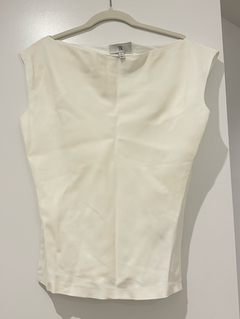 Banana Republic White Boatneck Sleeveless Shell Top